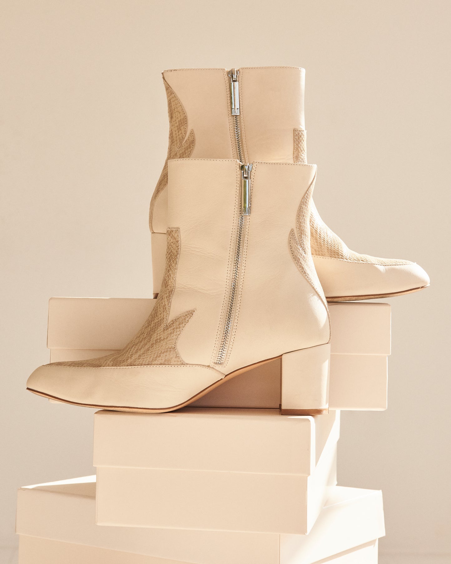 Bone Nappa Flame Ankle Boot